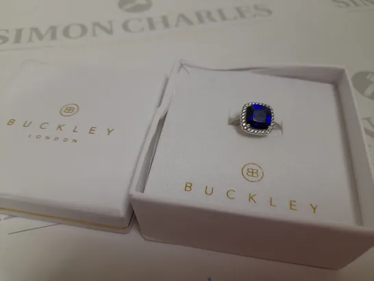 BUCKLEY THE FLAWLESS COLLECTION SAPPHIRE CUSHION SOLITAIRE RING