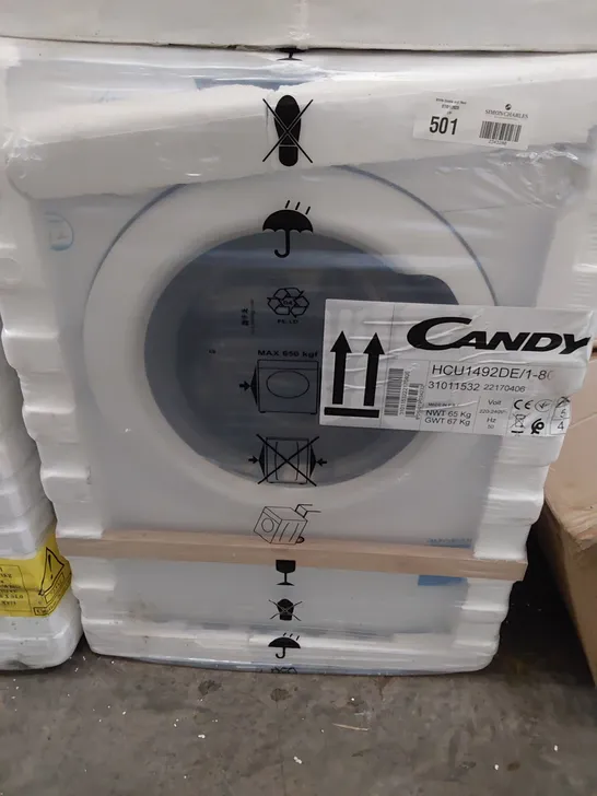 GRADE 1 CANDY WHITE WASHING MACHINE HCU1492DE/1-80