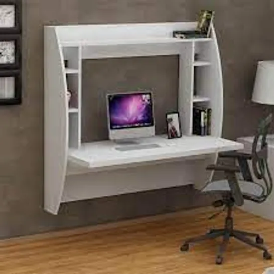 BOXED ELGARD COMPUTER DESK, WHITE (1 BOX)