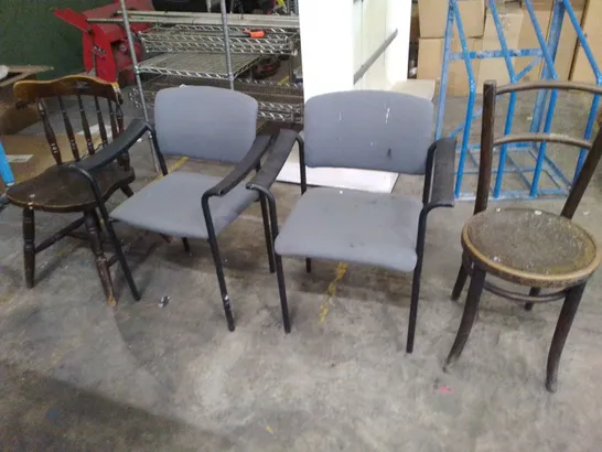 FOUR ASSORTED DINING CHAIRS