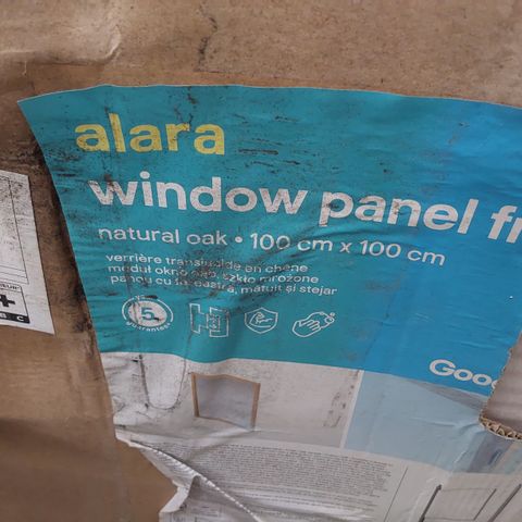 BOXED ALARA WINDOW PANEL FRAME NATURAL OAK 100 × 100cm