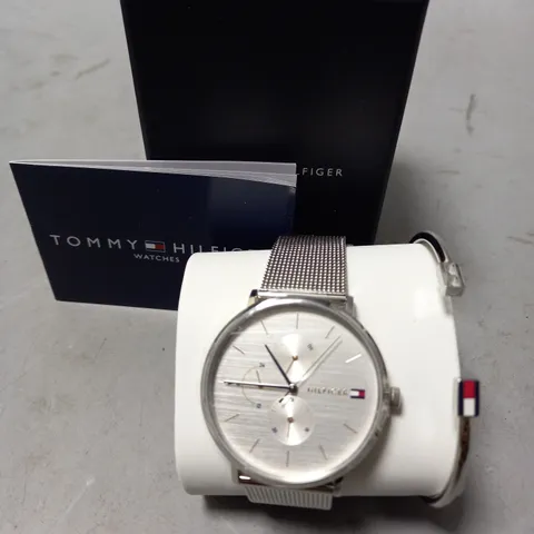 TOMMY HILFIGER STAINLESS STEEL WATCH AND BRACELET SET IN GIFT BOX