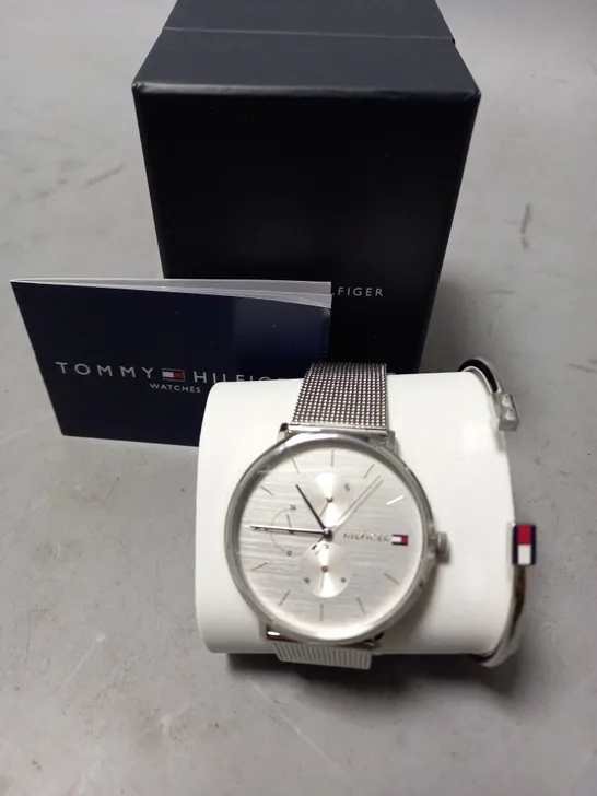 TOMMY HILFIGER STAINLESS STEEL WATCH AND BRACELET SET IN GIFT BOX