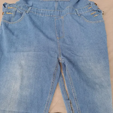 DESIGNER DENIM JEAN OVERALLS IN BLUE SIZE UNSPECIFIED