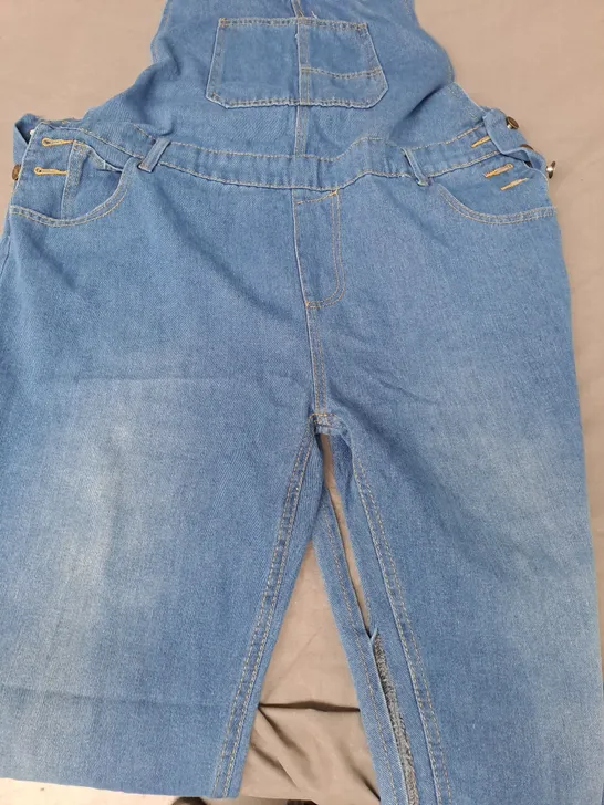 DESIGNER DENIM JEAN OVERALLS IN BLUE SIZE UNSPECIFIED