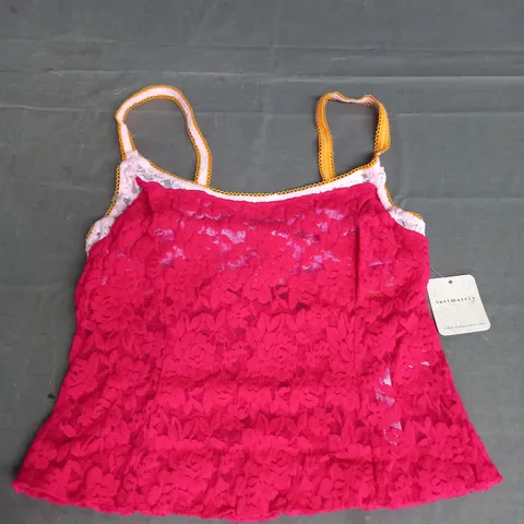 FREE PEOPLE ALL DAY LACE CAMI IN PINK/ROSE SIZE XS