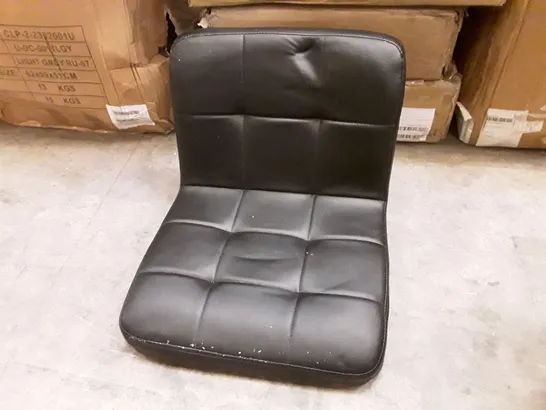 BOXED BLACK LEATHER BAR STOOL