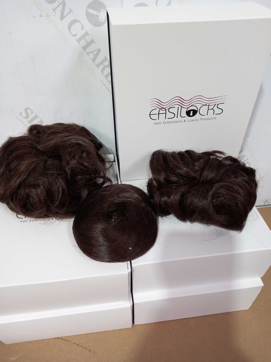 EASILOCKS HAIR BUNDLE OF 5 BOXES: MOCHA BROWN - 5 X SCRUNCHIE (2 X SINGLE SETS & 3 X DOUBLE SETS)INGE, SCRUNCHIE & AMY WIG