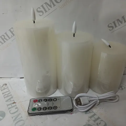 LED RECHARGEABLE SET OF CANDLES