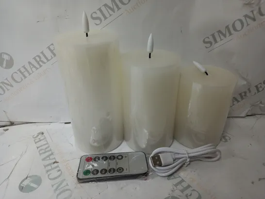 LED RECHARGEABLE SET OF CANDLES