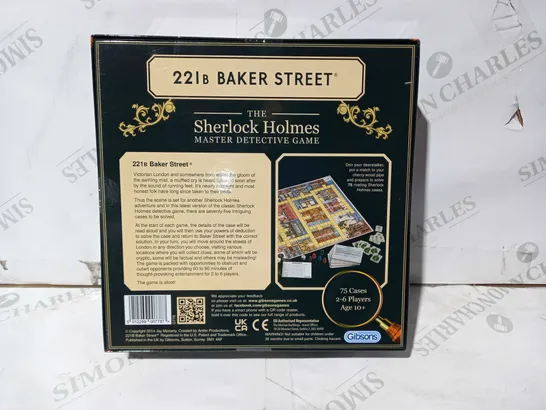 GIBSONS 221B BAKER STREET THE SHERLOCK HOLMES MASTER DETECTIVE BOARD GAME