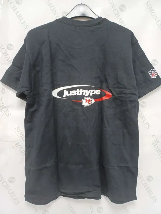 HYPE X NFL KIDS KANSAS CITY CHIEFS T-SHIRT IN BLACK - 12/13Y