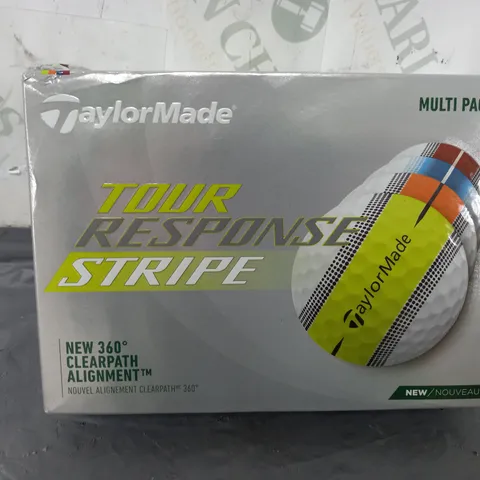 BOXED TAYLORMADE TOUR RESPONSE STRIPE GOLF BALLS MULTIPACK