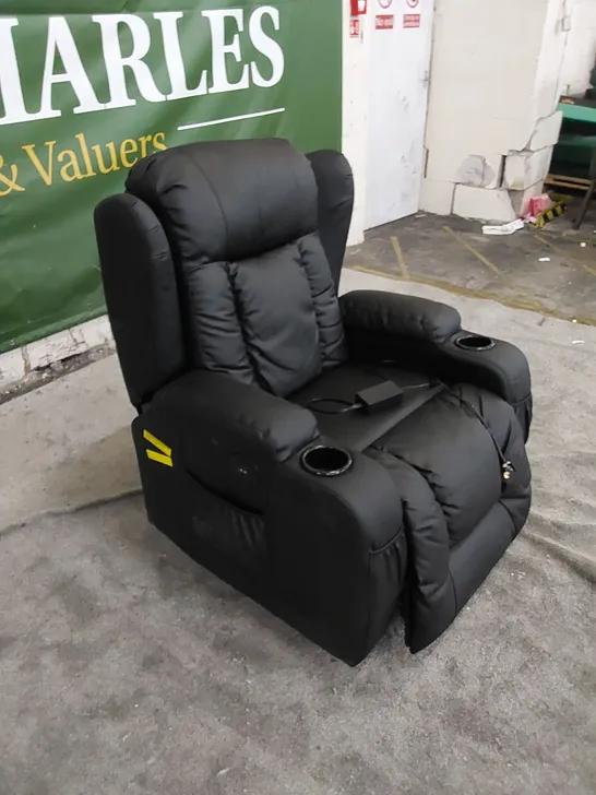 DESIGNER VEGAN LEATHER ELECTRIC RECLINER 