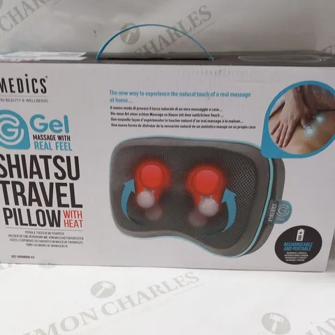 BOXED HOMEDICS SHIATSU TRAVEL PILLOW WITH HEAT GST-550HRQVI-EU