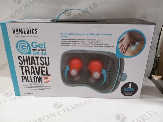 BOXED HOMEDICS SHIATSU TRAVEL PILLOW WITH HEAT GST-550HRQVI-EU