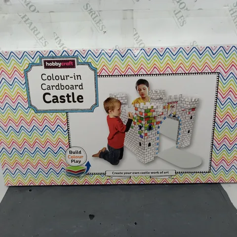 HOBBYCRAFT COLOUR IN CARDBOARD CASTLE - COLLECTION ONLY 