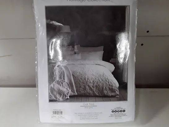 PORTFOLIO HERITAGE COLLECTION KING DUVET SET IN SILVER GREY