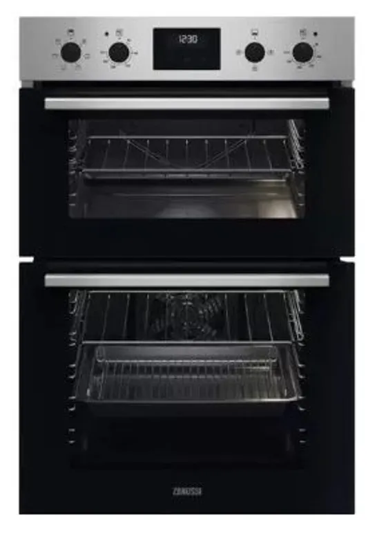 ZANUSSI ZKHNL3X1 BUILT IN A RATED 4.3KW DOUBLE OVEN WITH GRILL - STAINLESS STEEL