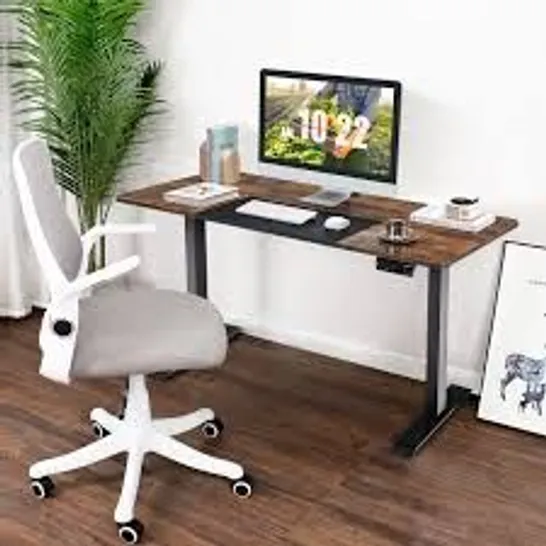 BOXED COSTWAY ELECTRIC HEIGHT ADJUSTABLE STANDING DESK WITH MEMORY SMART PRESETS AND ANTI COLLISION FUNCTION - NATURAL 