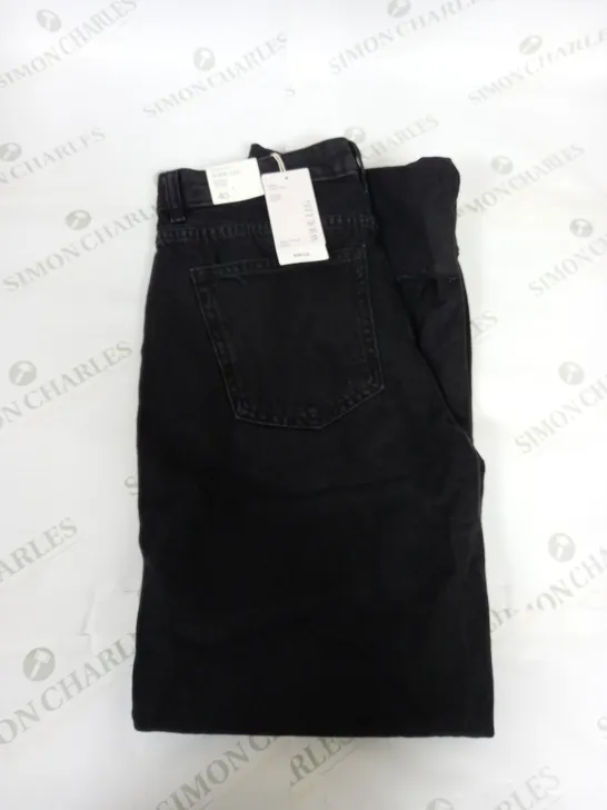 MNG WIDE LEG BLACK DENIM JEANS SIZE 40