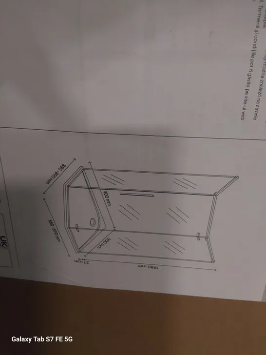 BOXED EZILL PENTAGONAL SHOWER TRAY