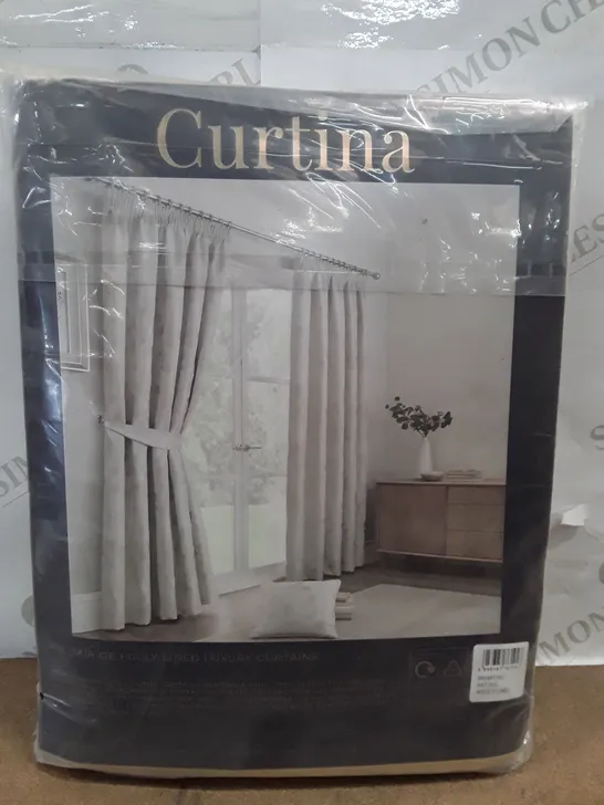 SEALED CURTAINS PENCIL PLEAT CURTAINS IN WHITE - 117 CM - 183CM