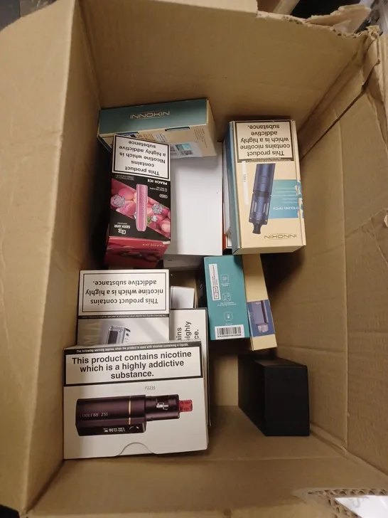 BOX OF APPROXIMATELY 50 ASSORTED E-CIGARETTES