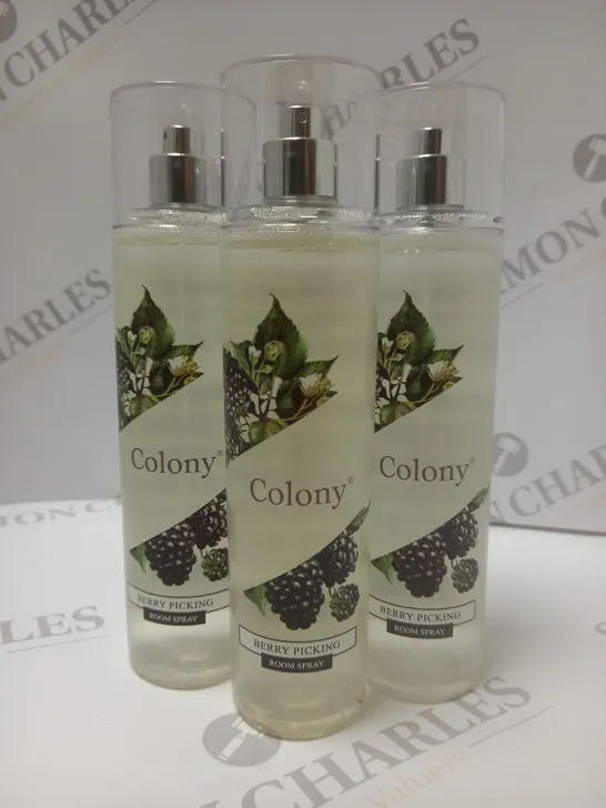 BOX OF APPROX 8 X 235ML COLONY ROOM SPRAY - BERRY PICKING 