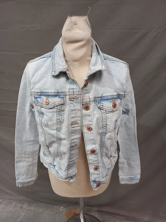 NEW LOOK DENIM WASHED DENIM JACKET - UK 10