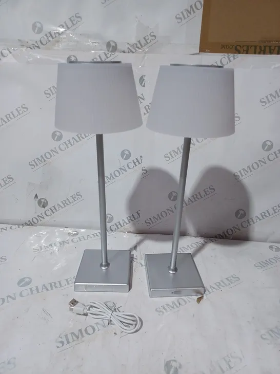 SET OF 2 INDOOR TABLE LAMPS WITH TOUCH ACTIVATION