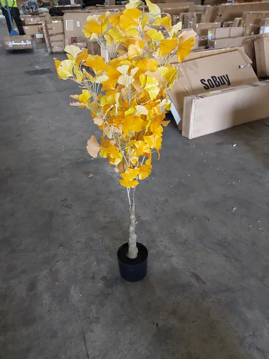 BOXED LARGE ARTIFICIAL GINKGO TREE 150CM