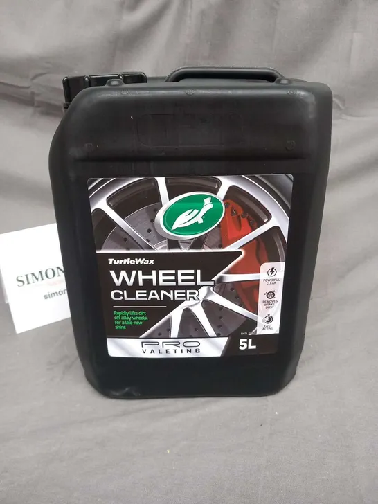 BOTTLE OF TURTLE WAX WHEEL CLEANER PRO VALETING 5L