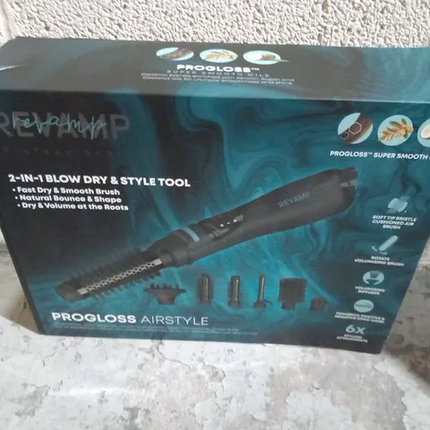 BOXED REVAMP PROFESSIONAL PROGLOSS 1200W AIRSTYLE 2-IN-1 BLOW DRY & STYLE TOOL