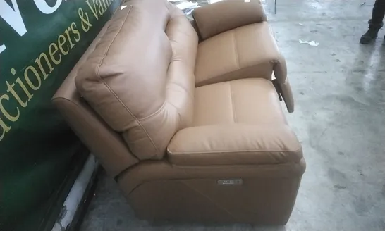 QUALITY G-PLAN BRITISH MADE HARDWOOD FRAMED SEATTLE 2.5 SEATER CAMBRIDGE TAN LEATHER POWER RECLINING SOFA