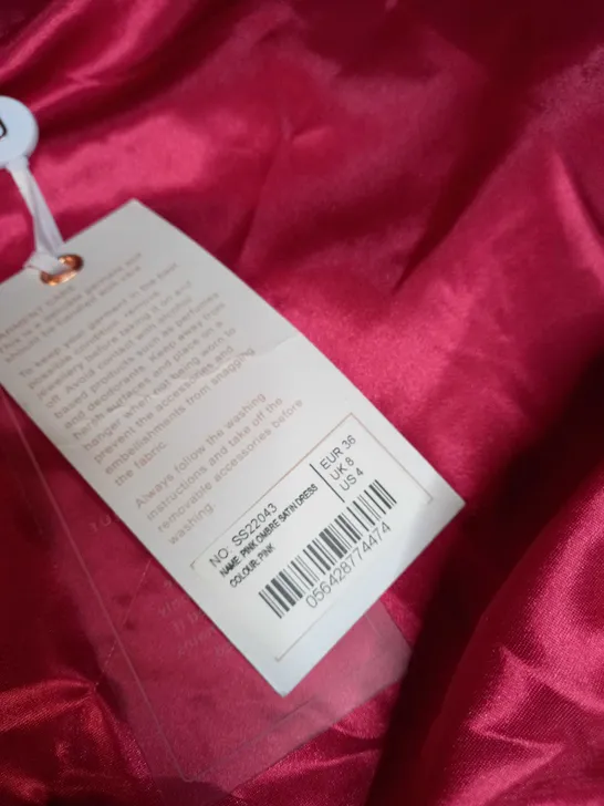 FOREVER UNIQUE PINK OMBRE SATIN DRESS - SIZE 8