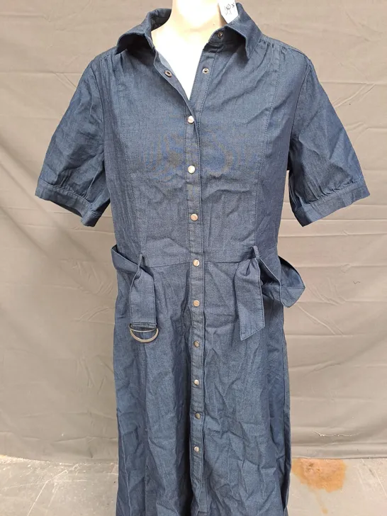 BEN DE LISI DRESS IN DENIM BLUE SIZE 12