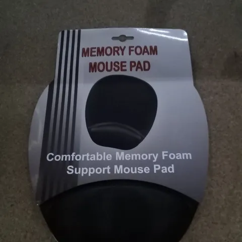 BOX OF APPROXIMATELY 10 MEMORY FOAM MOUSE PADS IN BLACK