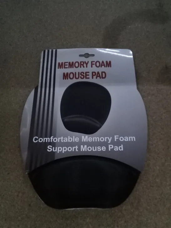 BOX OF APPROXIMATELY 10 MEMORY FOAM MOUSE PADS IN BLACK