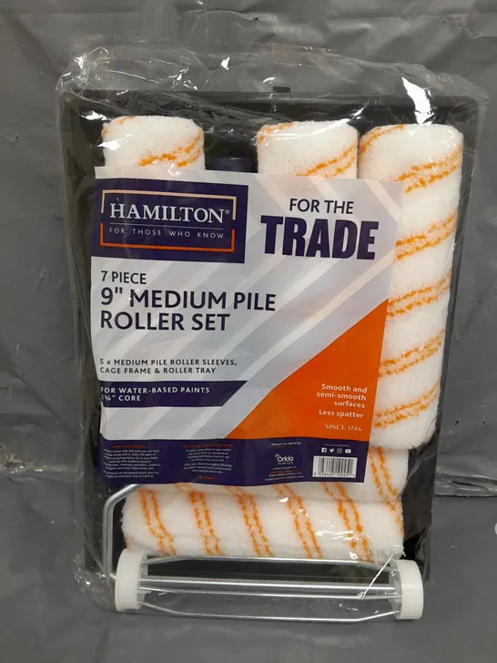 SEALED HAMILTON FOR THE TRADE 7 PIECE 9" ROLLER SET