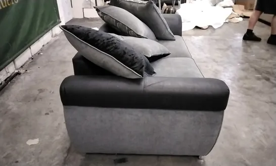 QUALITY BRITISH DESIGNER HILTON SOFABED - BLACK/CHARCOAL 