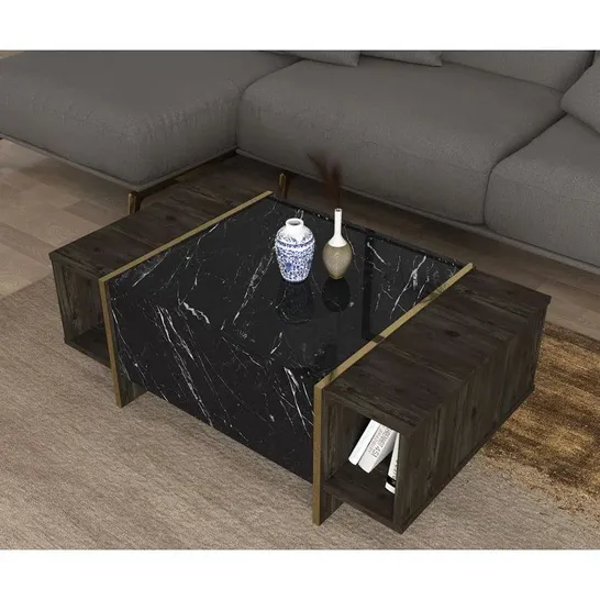 BOXED ANNANICOLE SLED COFFEE TABLE WITH STORAGE (1 BOX)