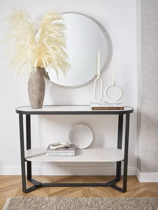 BOXED CORTES CONSOLE TABLE IN NATURAL - 1OF1