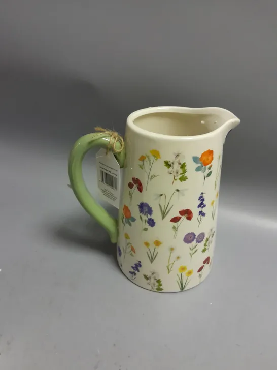 BOXED FLORAL CERAMIC JUG