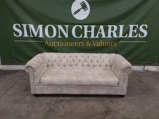 DESIGNER 3 SEATER CHESTERFIELD STYLE SOFA