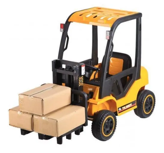 BRAND NEW BOXED 12V KIDS ELECTRIC RIDE ON FORKLIFT TRUCK YELLOW