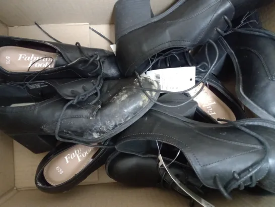 APPROXIMATELY 5 GEORGE FABULOUS FOOTWEAR FORMAL SHOES IN BLACK SIZE 6 