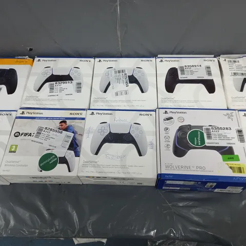 BOX OF APPROXIMATELY 10 PLAYSTATION GAME CONTROLLERS