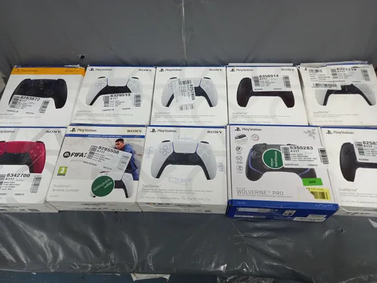 BOX OF APPROXIMATELY 10 PLAYSTATION GAME CONTROLLERS