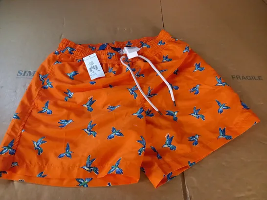 RALPH LAUREN ORANGE HUMMINGBIRD SHORTS - M